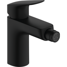 Смеситель для биде hansgrohe Logis со сливным гарнитуром 71200670, матовый черный