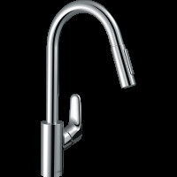 Смеситель для кухонной мойки hansgrohe Focus M41 240, с вытяжным душем 2jet, sBox 73880000/U, хром, уцененный товар