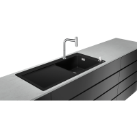 Кухонная комбинация hansgrohe C51-F450-08 врезная с левым крылом 43219000, черный графит