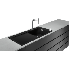 Кухонная комбинация hansgrohe C51-F450-08 врезная с левым крылом 43219000, черный графит