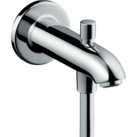 Излив для ванны hansgrohe с переключателем на душ 13423000, хром