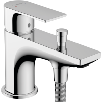Смеситель для ванны hansgrohe Rebris E Monotrou на край ванны, 2 режима расхода воды, хром