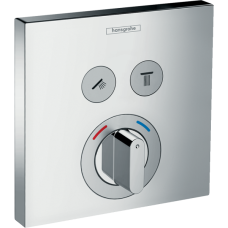 Внешняя часть смесителя для душа hansgrohe ShowerSelect S скрытого монтажа, на 2 потребителя 15768000, хром