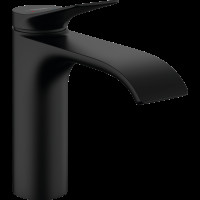 Смеситель для раковины hansgrohe Vivenis 110 со сливным гарнитуром, матовый черный, уцененный товар