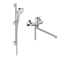 Готовый набор для ванны hansgrohe Logis с ручным душем Croma HG-PR165, хром
