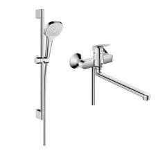 Готовый набор для ванны hansgrohe Logis с ручным душем Croma HG-PR165, хром