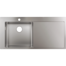 Кухонная мойка hansgrohe S71 S716-F450 врезная с правым крылом 43331800, нержавеющая сталь