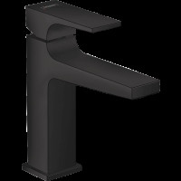 Смеситель для раковины hansgrohe Metropol 110 со сливным клапаном Push-Open 32507670/U, матовый черный, уцененный товар