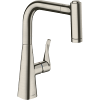 Смеситель для кухонной мойки hansgrohe Metris M71 220, с вытяжным душем 2jet, под сталь