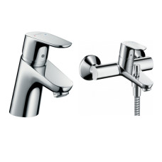 Готовый набор для ванны hansgrohe Focus со смесителем для раковины HG-PR84, хром
