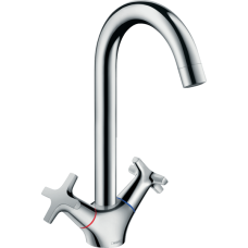 Смеситель для кухонной мойки hansgrohe Logis M32 220 двухвентильный 71285000, хром