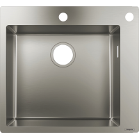 Кухонная мойка hansgrohe S71 S712-F450 врезная 43305800, нержавеющая сталь