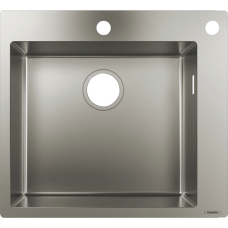 Кухонная мойка hansgrohe S71 S712-F450 врезная 43305800, нержавеющая сталь