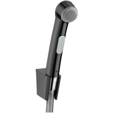 Гигиенический душ hansgrohe 1jet с держателем и шлангом 160 см 32128340, шлифованный черный хром