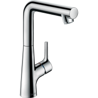 Смеситель для раковины hansgrohe Talis S 210 с поворотным изливом и сливным гарнитуром, хром
