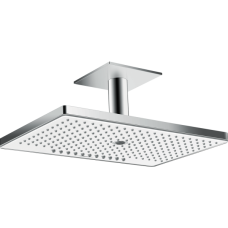 Верхний душ hansgrohe Rainmaker Select 460 3jet EcoSmart с потолочным кронштейном скрытого монтажа 24016400, белый/хром