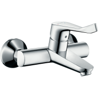 Смеситель для раковины hansgrohe Focus настенный, с удлиненной рукояткой, хром