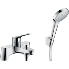 Смеситель для ванны hansgrohe Novus с душевым гарнитуром 71044000, хром