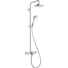 Душевая система hansgrohe Croma Select S 180 2jet с термостатом для ванны 27351400, белый/хром