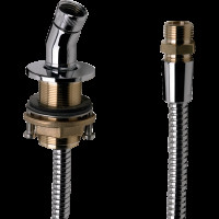 Держатель душа для установки на край ванны hansgrohe, хром