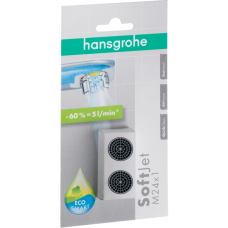 Аэратор hansgrohe Softjet M24x1 для смесителей для раковины 13182000, хром