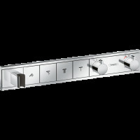Внешняя часть термостата для душа hansgrohe RainSelect скрытого монтажа на 4 потребителя 15357000, хром