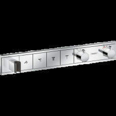 Внешняя часть термостата для душа hansgrohe RainSelect скрытого монтажа на 4 потребителя 15357000, хром