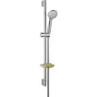 Душевой гарнитур hansgrohe Crometta 85 2jet Vario со штангой 65 см и мыльницей 27764000, хром