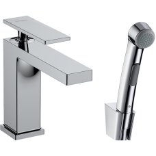 Смеситель для раковины hansgrohe Tecturis E 110 с гигиеническим душем и сливным гарнитуром
