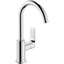 Смеситель для раковины hansgrohe Rebris E 210, с поворотным изливом, со сливным гарнитуром