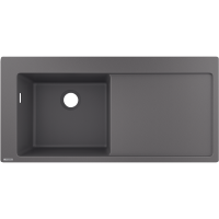 Кухонная мойка hansgrohe S51 S5110-F450 врезная с правым крылом, серый камень