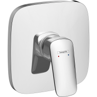Внешняя часть смесителя для душа hansgrohe Logis HighFlow скрытого монтажа 71607000, хром