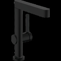 Смеситель для раковины hansgrohe Finoris 230, с поворотным изливом, со сливным клапаном Push-Open, 76060670/U, матовый черный, уцененный товар