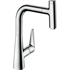 Смеситель для кухонной мойки hansgrohe Talis Select M51 220, с вытяжным изливом 1jet, sBox 73852000, хром