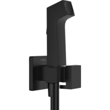 Гигиенический душ hansgrohe 1jet E с запорным вентилем, держателем и шлангом 125 см, для холодной воды 29231670, матовый черный