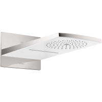 Верхний душ hansgrohe Raindance Rainfall 180 2jet с настенным креплением скрытого монтажа, белый/хром