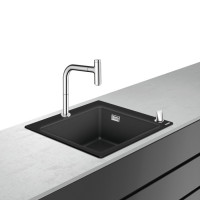 Кухонная комбинация hansgrohe C51-F450-06 врезная 43217000, черный графит