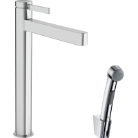 Смеситель для раковины hansgrohe Finoris 260, с набором для биде со шлангом и металлическим сливным гарнитуром