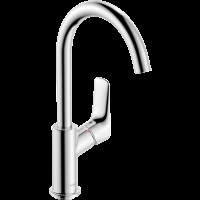 Смеситель для раковины hansgrohe Logis 210 с поворотным изливом и сливным гарнитуром 71130000/U, хром, уцененный товар