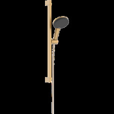 Душевой гарнитур hansgrohe Raindance Alive Select 125, 3 струи, со штангой Unica E Puro 65 см, 24600140, шлифованная бронза