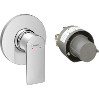 Смеситель для душа hansgrohe Rebris E, скрытого монтажа, в комплекте со скрытой частью