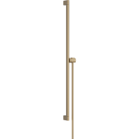 Душевая штанга hansgrohe Unica S Puro 900 мм со слайдером и шлангом Isiflex 1600 мм 24405140, шлифованная бронза