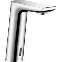 Смеситель для раковины hansgrohe Metris S 150 электронный, без регулировки температуры, питание от батареи 6V, хром