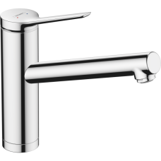 Смеситель для кухонной мойки hansgrohe Zesis M33 160, с поворотным изливом, для установки перед окном 74805000, хром