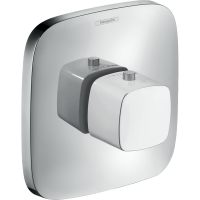Внешняя часть термостата для ванны hansgrohe PuraVida HighFlow скрытого монтажа 15772400, белый/хром