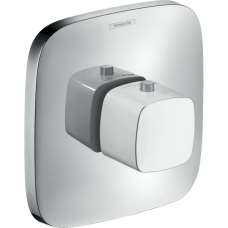 Внешняя часть термостата для ванны hansgrohe PuraVida HighFlow скрытого монтажа 15772400, белый/хром