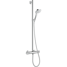 Душевая система hansgrohe Croma Select E SemiPipe Multi с термостатом 27248400, белый/хром
