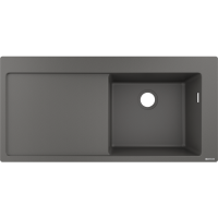 Кухонная мойка hansgrohe S51 S514-F450 врезная с левым крылом 43314290, серый камень