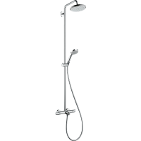 Душевая система hansgrohe Croma 220 1jet с термостатом для ванны 27223000, хром