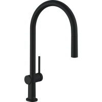 Смеситель для кухонной мойки hansgrohe Talis M54 210, с вытяжным изливом 1jet 72802670, матовый черный